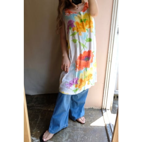 colorful flower one-piece