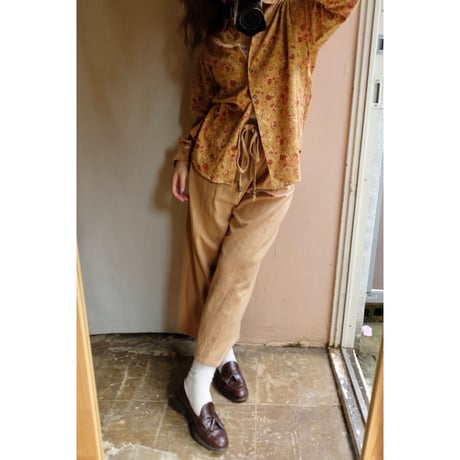 beige west ribbon pants