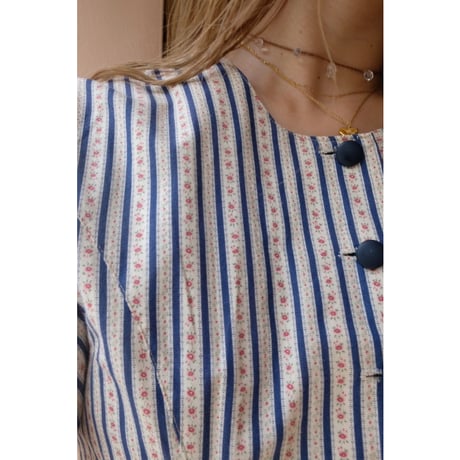 navy stripe one-piece