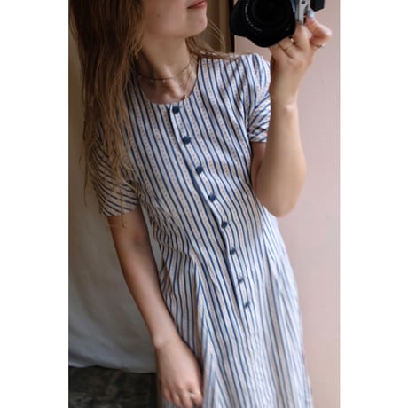 navy stripe one-piece
