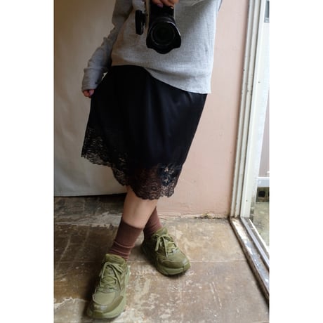 black lace skirt