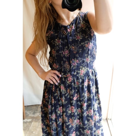 black flower one-piece