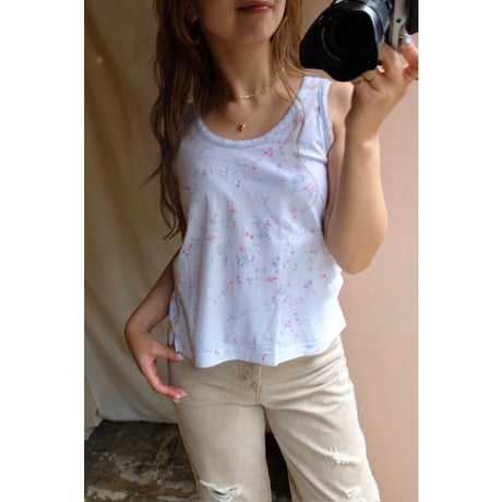 iceblue flower tank top