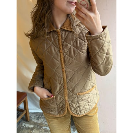 olive quilting jacket