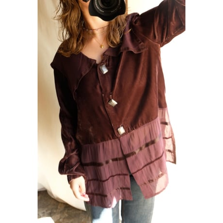 80's brown sheer cardigan