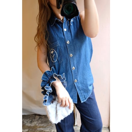 denim embroidery shirt