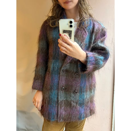 colorful mohair coat