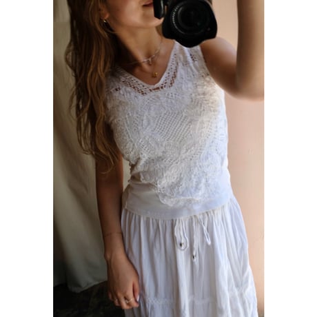white design tank top