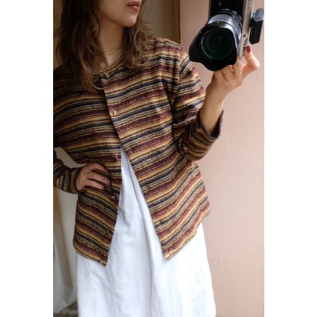border knit cardigan