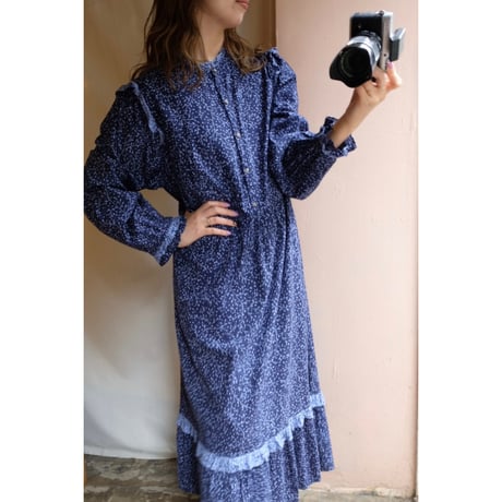 navy botanical one-piece
