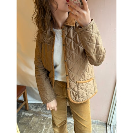 olive quilting jacket