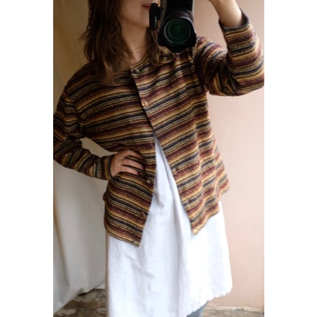 border knit cardigan