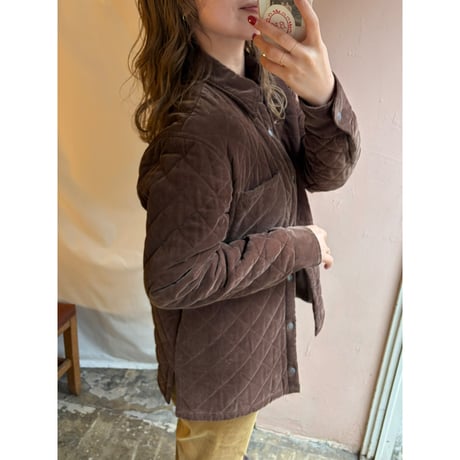 brown quilting jacket