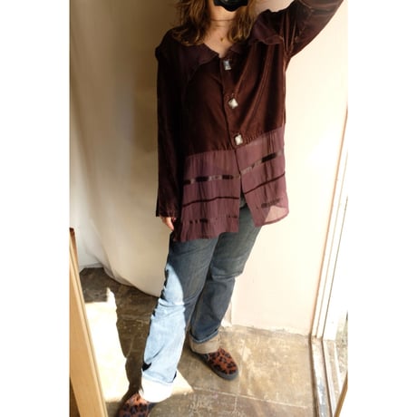 80's brown sheer cardigan