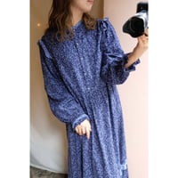 navy botanical one-piece