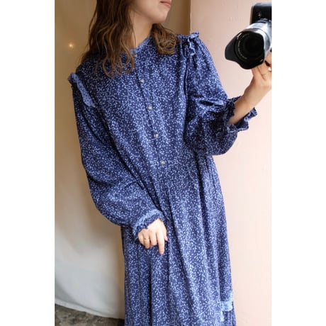 navy botanical one-piece