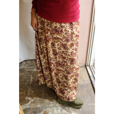 cream paisley skirt