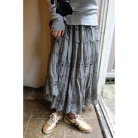 gray rose skirt