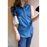 denim embroidery shirt
