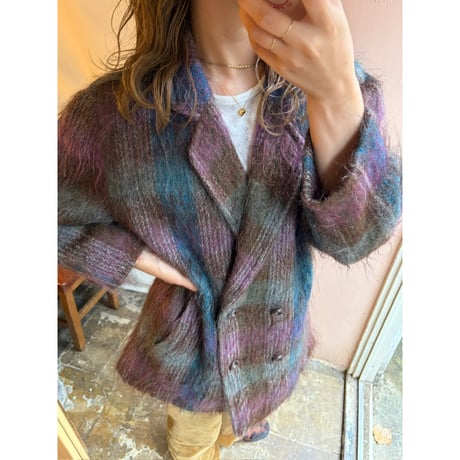 colorful mohair coat