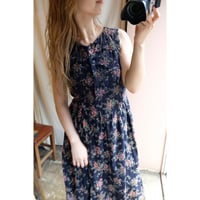 black flower one-piece