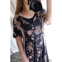 black flower one-piece