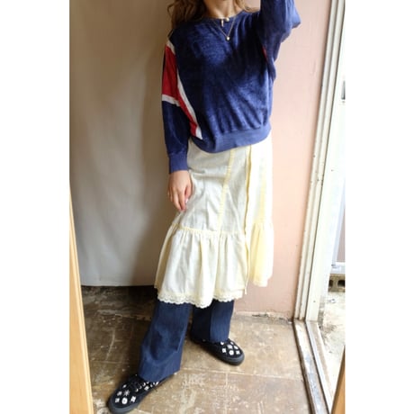 vintage lemon yellow skirt