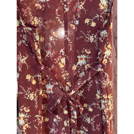 brown flower one-piece