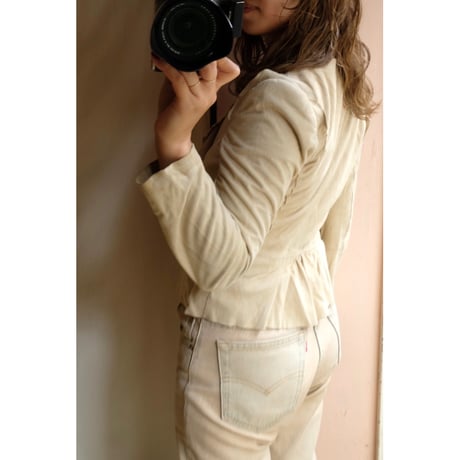 ivory leather jacket