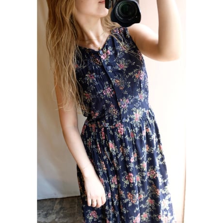 black flower one-piece