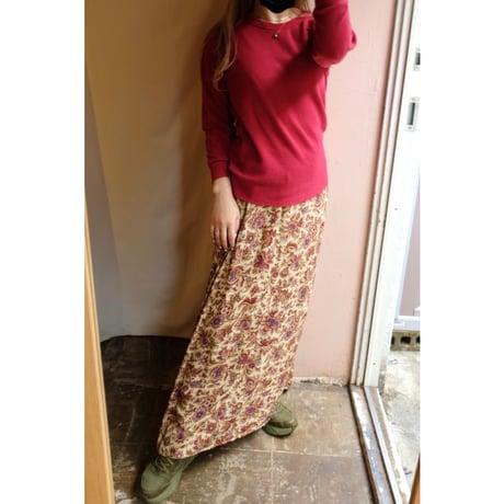 cream paisley skirt
