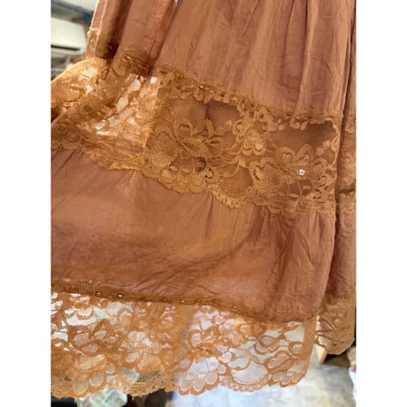 brown lace skirt
