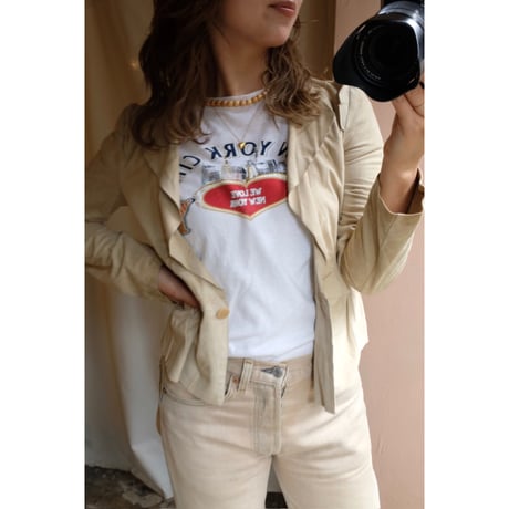ivory leather jacket