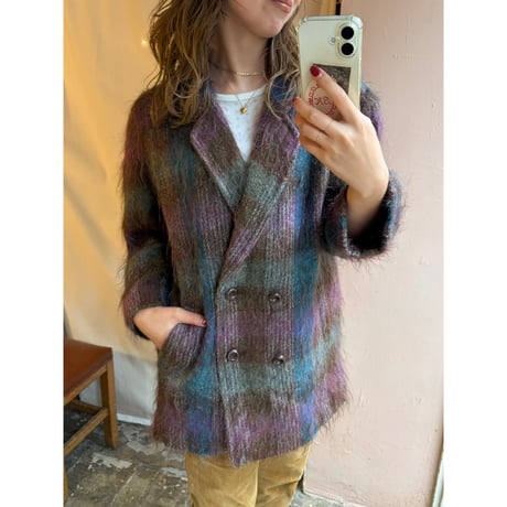 colorful mohair coat