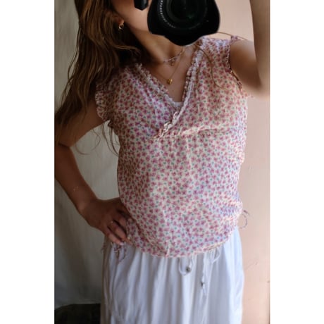 pink butterfly tank top