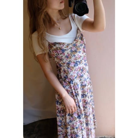 flower camisole one-piece