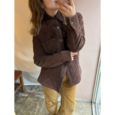 brown quilting jacket