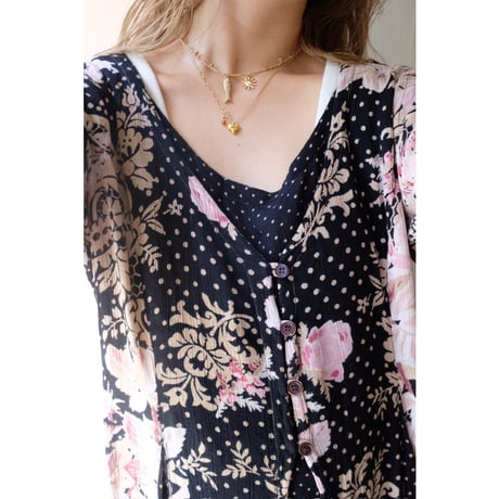 black flower one-piece