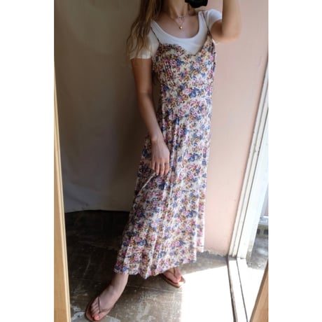 flower camisole one-piece