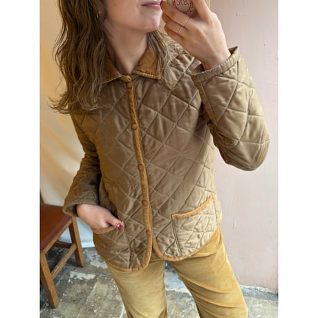 olive quilting jacket