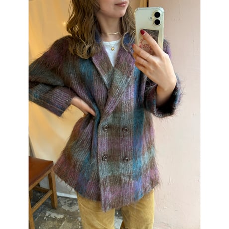 colorful mohair coat