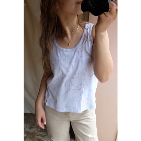 iceblue flower tank top