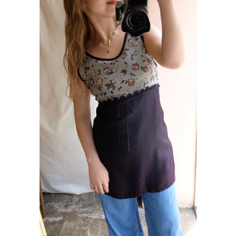 black flower tunic