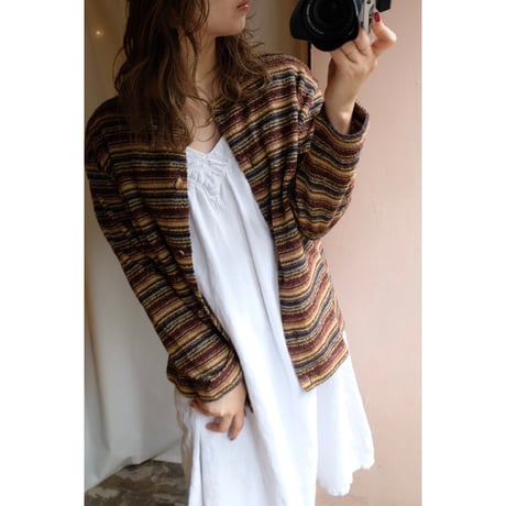 border knit cardigan