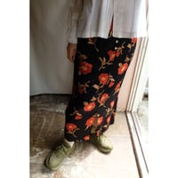 black flower skirt