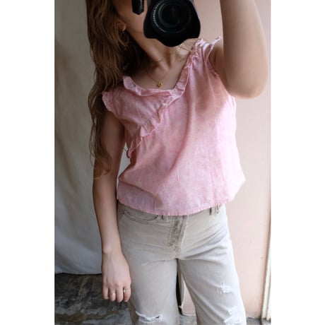 pink flower tank top