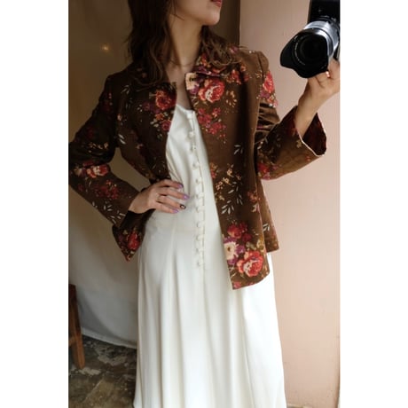 brown flower jacket