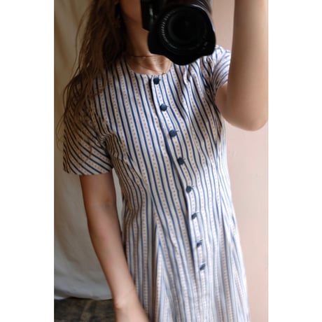 navy stripe one-piece