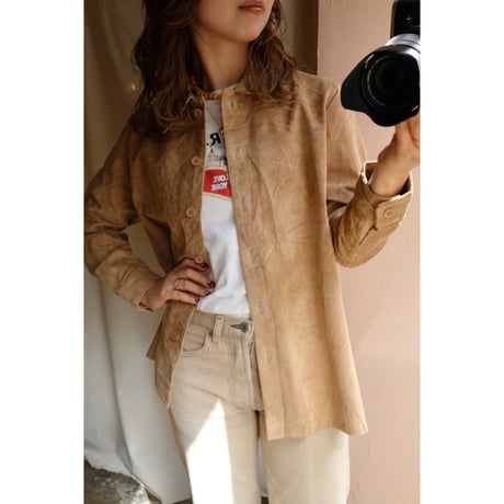 light brown leather jacket
