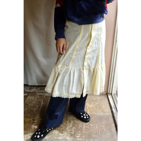 vintage lemon yellow skirt